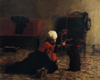 Thomas Eakins : Elizabeth Crowell with a Dog